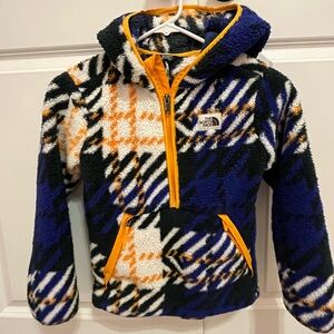 Boys North Face Fleece Hooded Jacket - Size Small 7/8